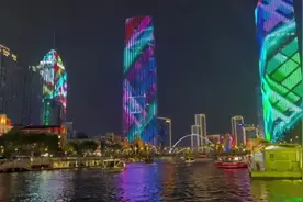 津夜璀璨，共聚海河 #天津上合灯光秀