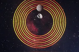 模拟小行星撞击太阳系#星球动画 #几何图形视频封面