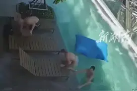 从曼谷高层建筑物看泰国地震，地震来临泳池里的人慌乱逃离视频封面