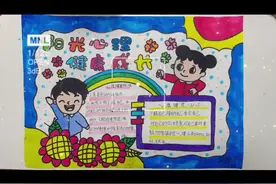 #手抄报#《培育阳光心理 护航健康成长》手抄报视频封面