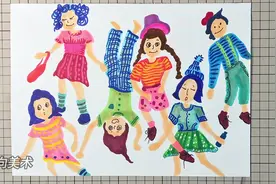 学会这五步，小人轻松画～～#儿童美术 #画画其实很简单视频封面
