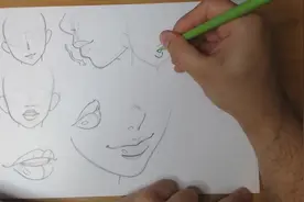 动漫人物画画教程 8 如何画嘴唇视频封面