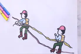 登山人物怎么画