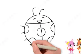 卡通瓢虫简笔画，教你四步画一只七星瓢虫，1分钟就能学会啦视频封面
