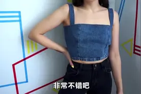 牛仔裤别着急扔掉，简单几步，改造成时尚小背心，太好看了视频封面