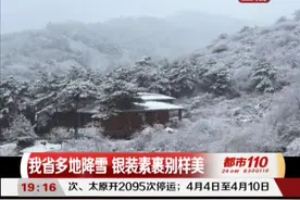 山西省多地降雪,银装素裹别样美！你家乡下雪了吗？|都市110 0401视频封面