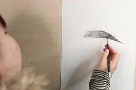 纸上素描眉毛的画法