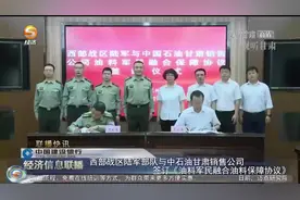 西部战区陆军部队与中石油甘肃销售公司签订保障协议视频封面