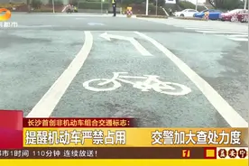 长沙首创非机动车组合交通标志，以后骑行上路安心跟着蓝色箭头走视频封面