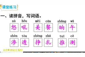 《琥珀》课堂练习，学好课文做练习，巩固知识加深印象视频封面