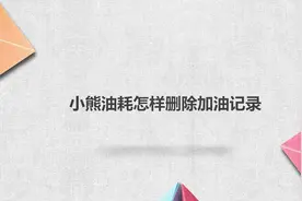 小熊油耗怎样删除加油记录视频封面