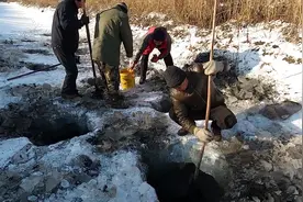东北零下20度捕鱼太过瘾了！砸开冰面就是鱼，鱼多到捡不过来！视频封面