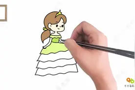 卡通绘画教程，小公主简笔画怎么画，手把手教你简易画公主并涂色视频封面