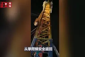 “熊孩子”贪玩攀爬30米塔吊被困4小时 消防高空紧急救援视频封面