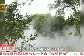 柳州雀儿山公园雾气缭绕，宛如人间仙境，大量市民前来打卡拍照视频封面