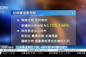 社保基金新进39股 都有哪些行业和公司？视频封面