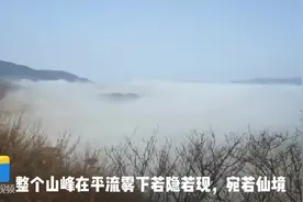 云雾飘渺宛如仙境！雨过天晴，济南九如山景区现平流雾奇观视频封面