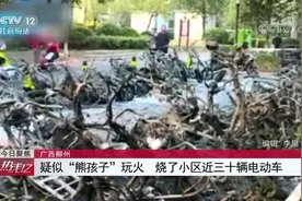 广西柳州 疑似“熊孩子”玩火 烧了小区近三十辆电动车视频封面