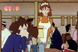 蜡笔小新：上馆子吃午餐真愉快，小新充面子点猛男特大号猪排饭哦视频封面