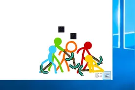 火柴人MC动画:Win10版桌面,Flash创意《我的世界》视频封面