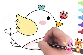 儿童简笔画，1分钟学会画简单漂亮的小鸟并涂色，宝宝好喜欢视频封面