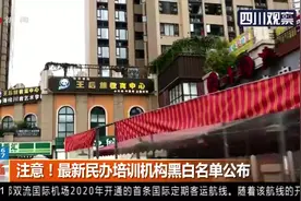 成都：注意！最新民办培训机构黑白名单公布，哪些机构上了黑榜？视频封面