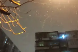 北京2020年第一场雪，路面还没有积雪。记录于2020年1月5日19点视频封面