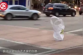 街头有“塑料袋”过马路，吓得路人撒腿就跑，这是怎么回事视频封面