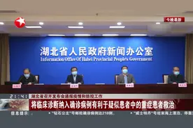 湖北：将临床诊断纳入确诊病例有利于疑似患者中的重症患者救治