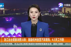 浙江出台提振消费16条：鼓励杭州放宽汽车限购、4.5天工作制视频封面