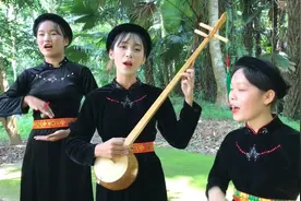 越南宣光省姑娘在公园弹琴唱歌视频封面