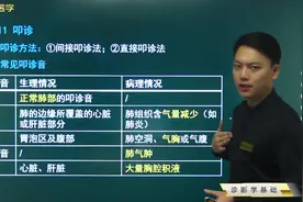 诊断学基础11叩诊：清音、浊音、鼓音、实音的生理情况和病理情况视频封面