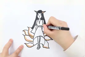 怎么画少女九尾狐