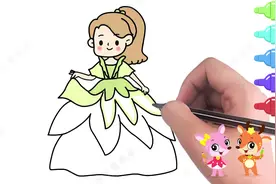 幼儿早教绘画教程，学画高贵优雅的小公主，简单漂亮的人物简笔画视频封面
