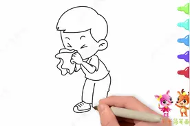 亲子育儿绘画，幼儿抗疫情简笔画，小朋友好习惯卫生防疫要做好视频封面
