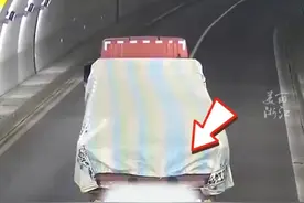 司机身体不适，货车“S”型驶入隧道，高速交警一路狂奔，“不要睡！”图片