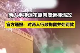 持“加特林”烟花扫射千年古建筑！两男子被拘图片