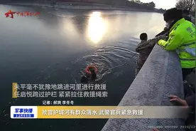故宫护城河有群众落水 武警官兵紧急救援图片