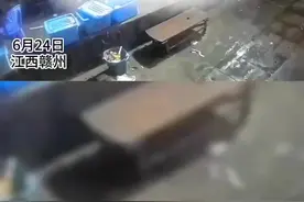 江西一小车疑酒驾冲撞路边大排档，路人被撞飞数米图片