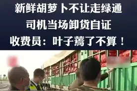 闹大了！新鲜胡萝卜不让走绿通，司机当场卸货！收费员：叶子蔫了图片